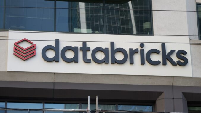 Databricks logo on building