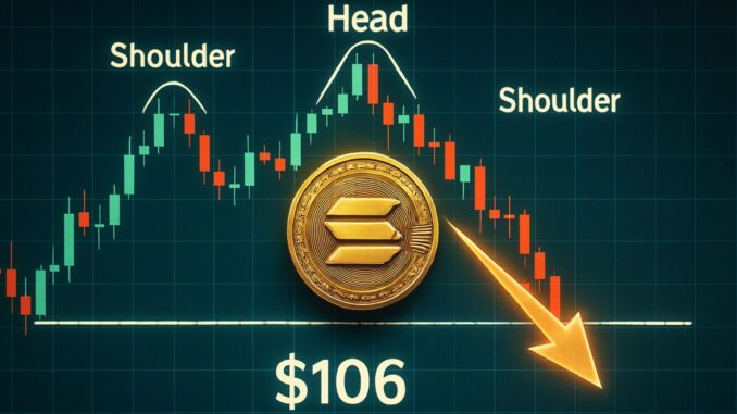 Solana Cracks Below Key Structure – Head And Shoulders Breakdown Points To $106