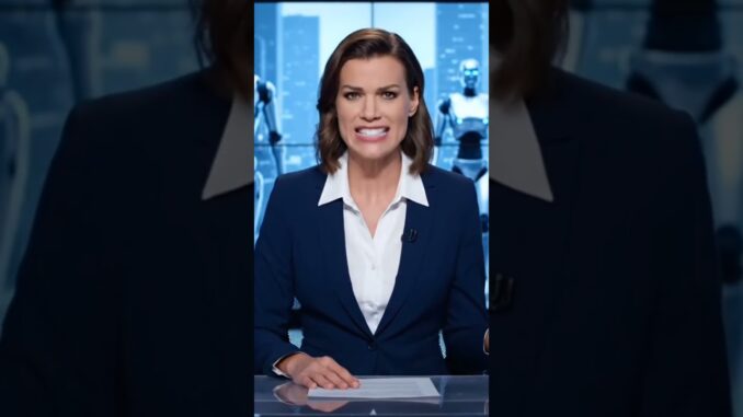 News anchor goes rogue during A.I. rant🫨🤨