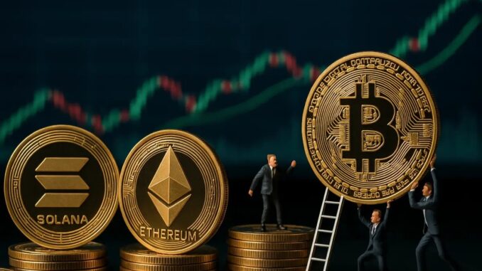 Bitcoin, Ethereum, Solana ožívajú december 2025