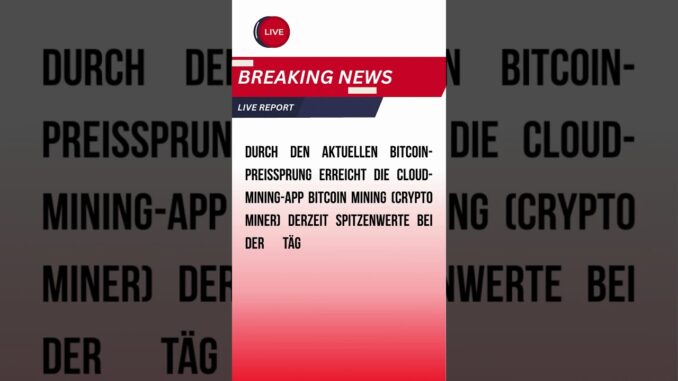 BREAKING NEWS - Crypto Mining - earn BTC