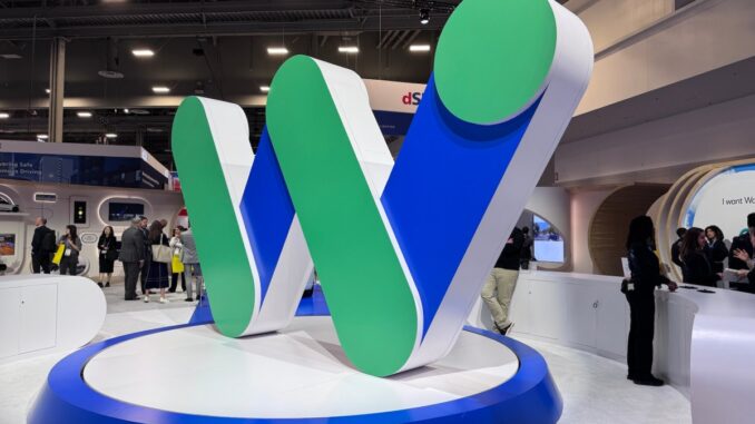 Waymo "W" display at CES 2026