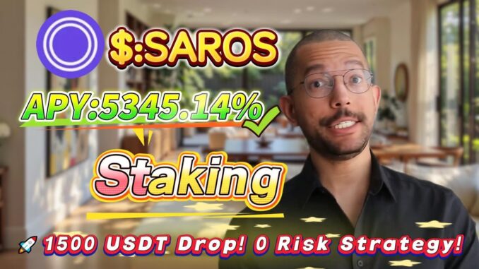🧠 Solana staking for beginners — real SAROS mining with stable 5345.14% APY returns!
